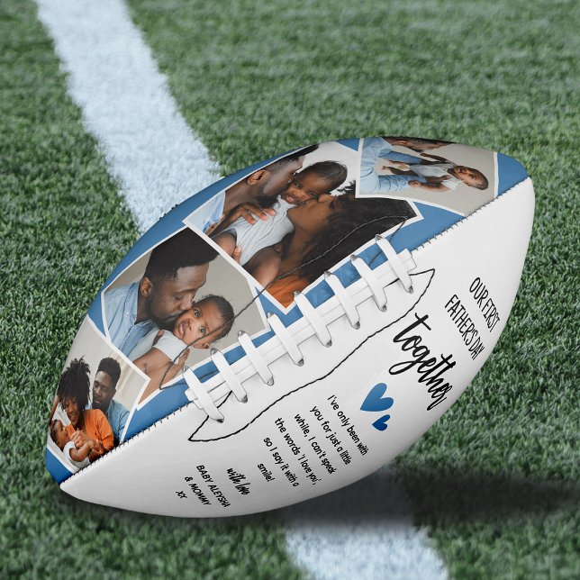 Our 1st Father's Day Together! Photo Collage Football (Creator Uploaded)