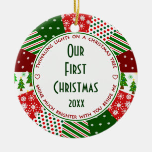 Our 1st First Christmas Married Ceramic Tree Decoration