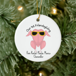 Our 1st Friendsgiving Turkey Thanksgiving Gift Ceramic Tree Decoration