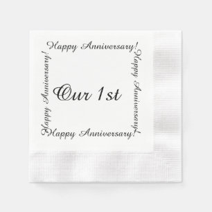 Our 1st Happy anniversary Napkin