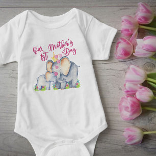 Our 1st Mothers Day Mum and Baby Elephant T-Shirt