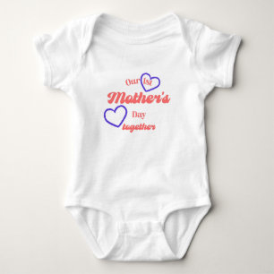 OUR 1st MOTHER'S DAY TOGETHER MATCHING  Baby Bodysuit