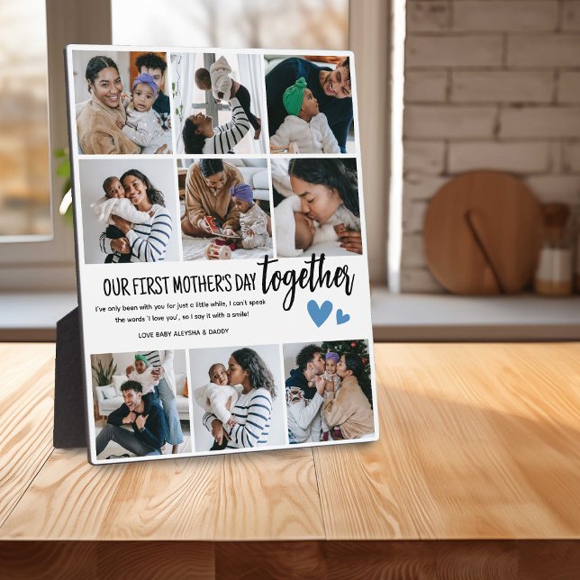 Our 1st Mother's Day Together! Photo Collage Plaque (Creator Uploaded)
