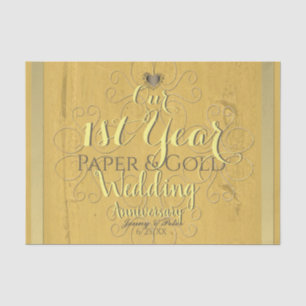"Our 1st Year Paper & (Faux)Gold Wedding Anniv"