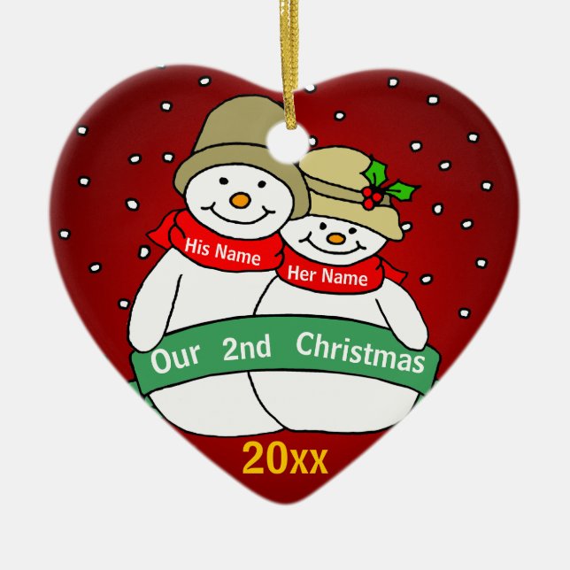 Our 2nd Christmas Ceramic Tree Decoration (Front)