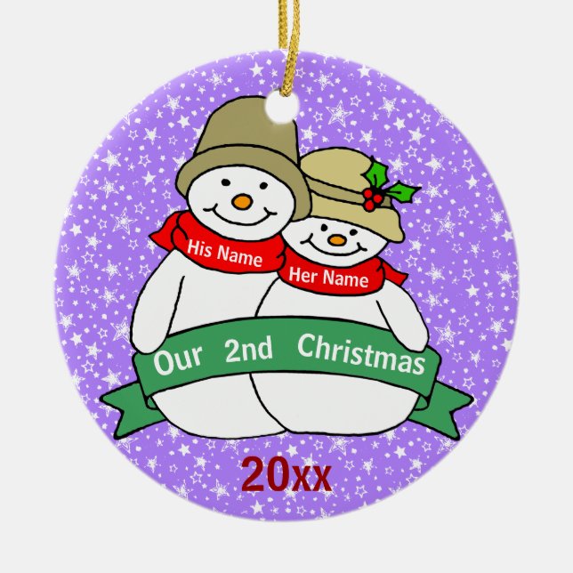 Our 2nd Christmas Ceramic Tree Decoration (Front)