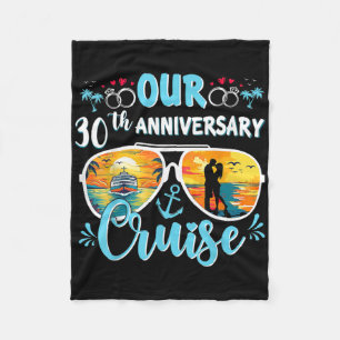 Our 30th Wedding Anniversary Cruise 30 Year Of Mar Fleece Blanket