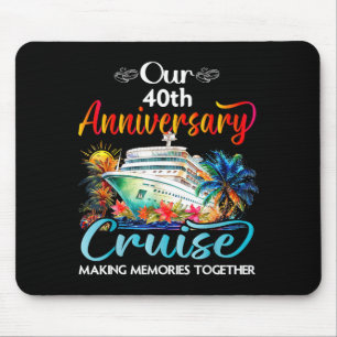 Our 40th anniversary cruise husband wife couple cr mouse pad