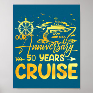 Our 50th wedding anniversary cruise trip husband w poster