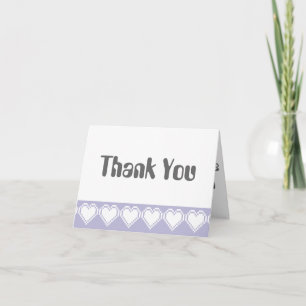 Our 8-Bit Hearts in Lavender Thank You Card