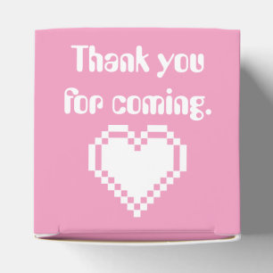 Our 8-Bit Hearts in Petal Pink Favour Box