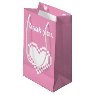 Our 8-Bit Hearts in Petal Pink Gift Bag