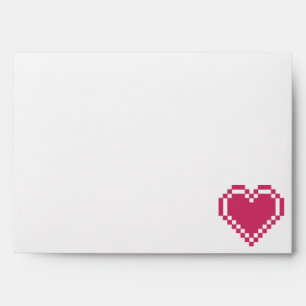 Our 8-Bit Hearts in Raspberry Envelopes