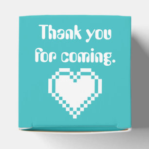 Our 8-Bit Hearts in Turquoise Favour Box