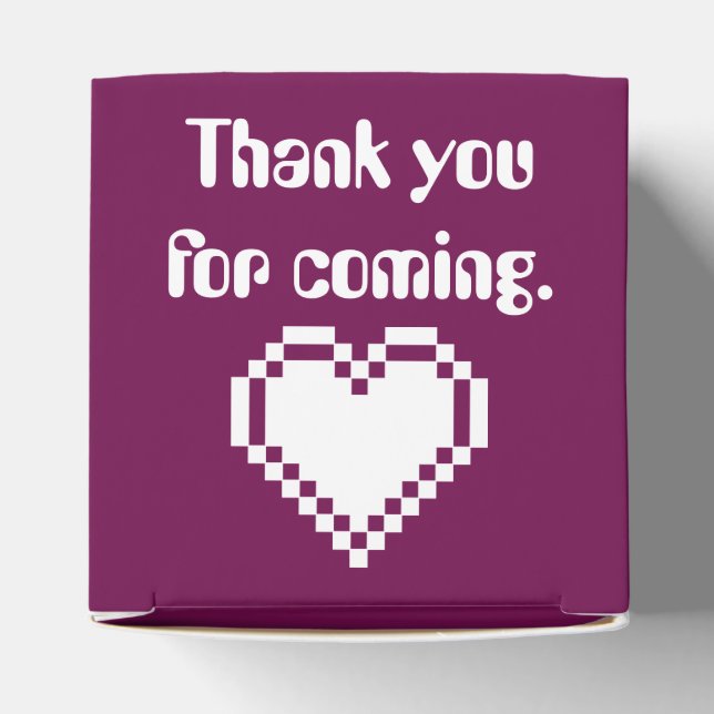 Our 8-Bit Hearts in Wine Favour Box (Top)