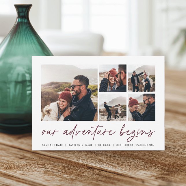 Our Adventure Begins | Multi Photo Save The Date (Creator Uploaded)