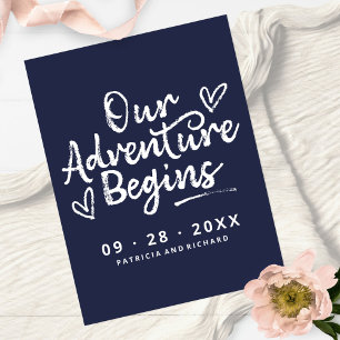 Our Adventure Begins Save The Date Non Photo Postcard