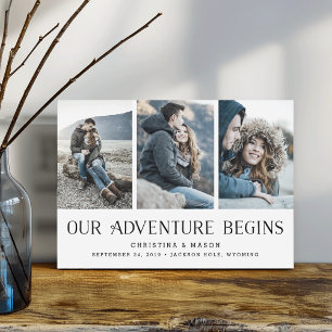 Our Adventure Begins Three Photo Wedding Save The Date