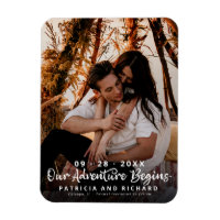 Our Adventure Begins Wedding Save The Date Photo