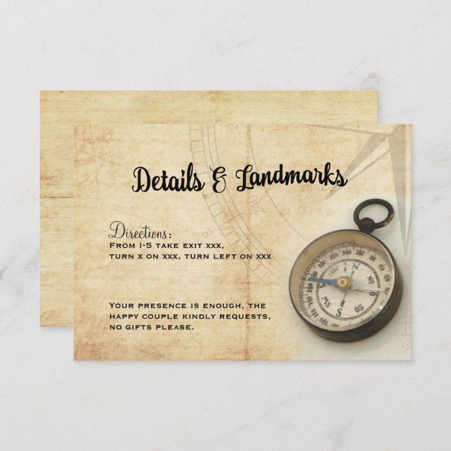 Our Adventure Continues Anniversary Details Card (Front/Back)