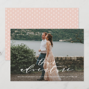 Our Adventure Save the Date Photo Announcement