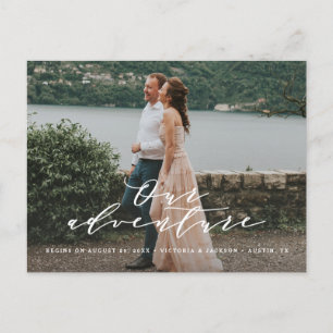 Our Adventure Save the Date Photo Postcard