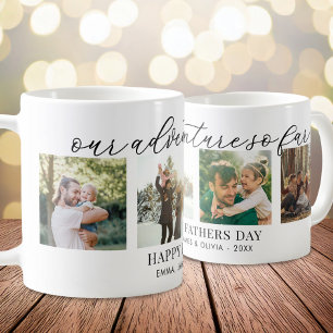 Our Adventure So Far Fathers Day Photo Collage Coffee Mug