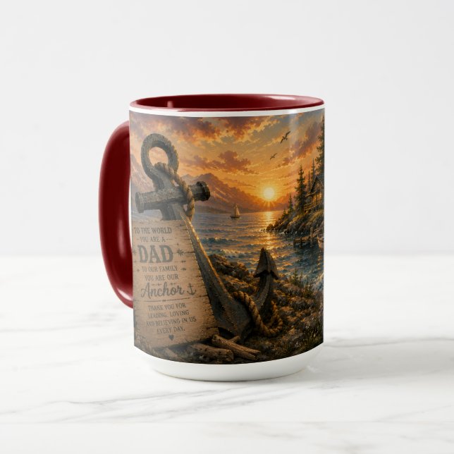 Our Anchor Father's Day Coffee Mug (Front Left)
