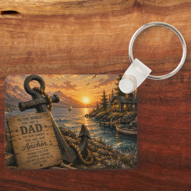 Our Anchor Father's Day Keychain (Front)