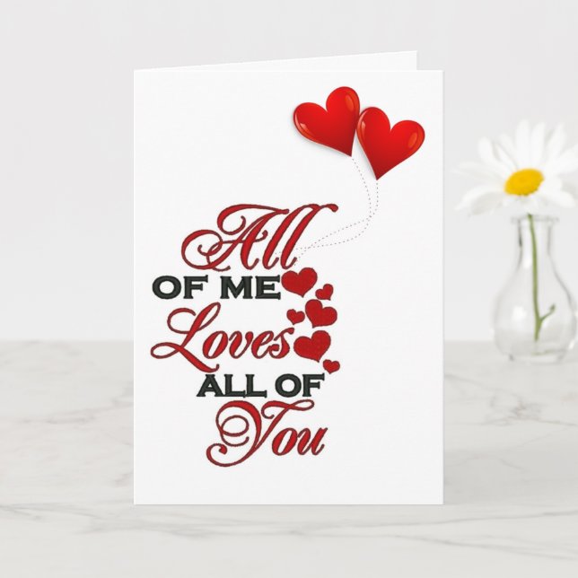 **OUR ANNIVERSARY** ALL OF ME LOVES ALL OF YOU CARD (Small Plant)