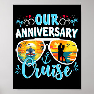 Our anniversary cruise husband wife couples cruise poster