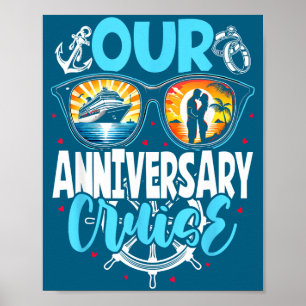 Our anniversary cruise husband wife couples cruise poster