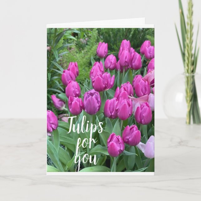 "OUR ANNIVERSARY" TULIPS/ALL MY LOVE TO YOU! CARD (Front)