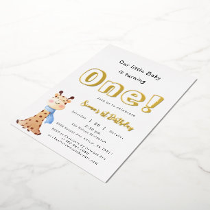 Our Baby Is Turning One Cute Giraffe 1st Birthday