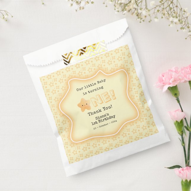 Our Baby Is Turning One Cute Star 1st Birthday Favour Bags (Sealed)