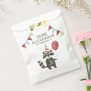 Our Baby Racoon 1st Birthday  Favour Bags