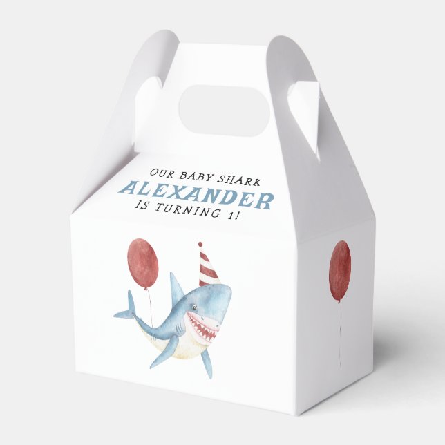 Our Baby Shark 1st Birthday Under The Sea Favour Box (Front Side)