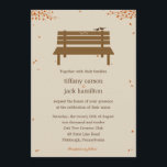 Our Bench Fall Wedding Invitation<br><div class="desc">So sweet and irresistibly romantic,  this unique and whimsical Our Bench wedding collection will charm every guest at your wedding. Custom colour available upon request. Matching wedding stationery are also available at berryberrysweet.com.</div>