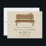 Our Bench Wedding Save The Date Announcement<br><div class="desc">So sweet and irresistibly romantic,  this unique and whimsical Our Bench wedding collection will charm every guest at your wedding. Custom colour available upon request. Matching wedding invitations and collection are also available at berryberrysweet.com.</div>