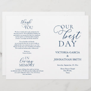 Our Best Day, Wedding Ceremony Foldable Programs
