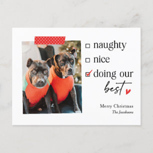 Our Best EDITABLE COLOR Holiday Christmas Postcard