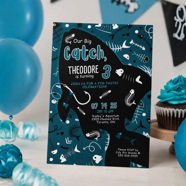 Our Big Catch Birthday Invitation (Big Catch Birthday Invitation For Kids)