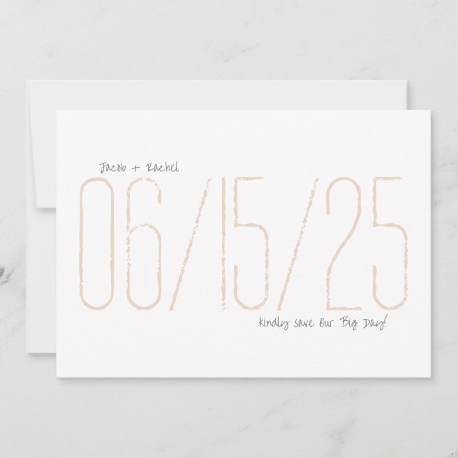 Our Big Day Save the Date card (Front)