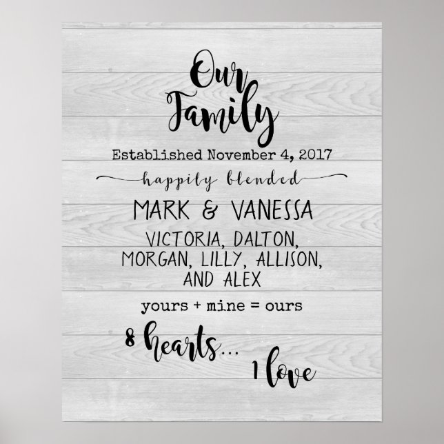 Our {Blended} Family Poster (Front)