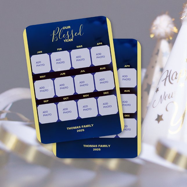 Our Blessed Year Holiday Photo Magnet (Our Blessed Year Holiday Photo Magnet (front, multiple shown))