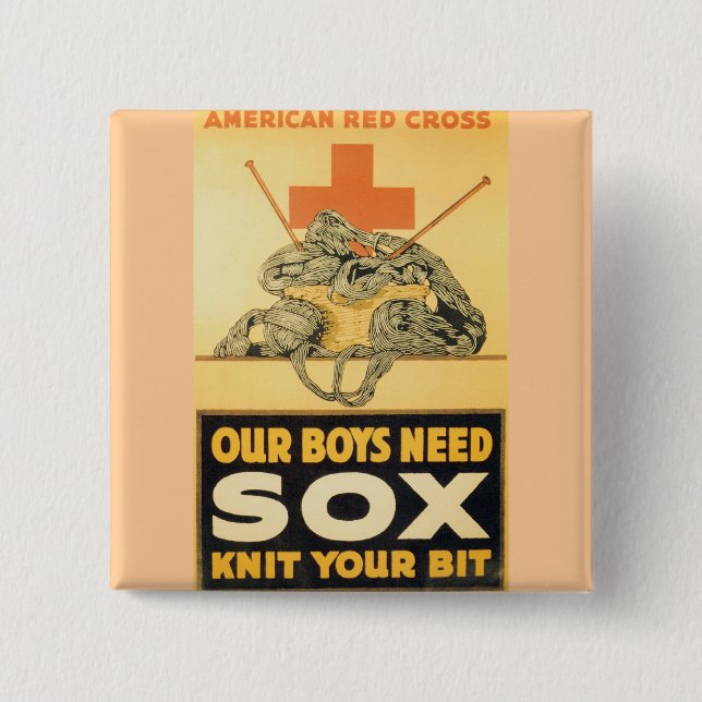 Our Boys Need Sox 15 Cm Square Badge (Front)