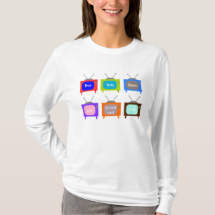 Our Broadcast Day Retro Television TV Design T-Shirt