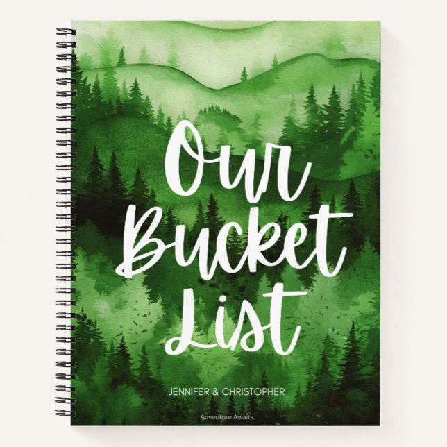 Our Bucket List Couples Adventure Keepsake Notebook (Front)
