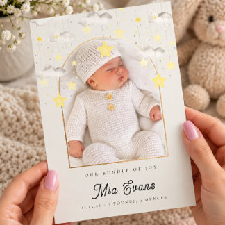 Our Bundle of Joy Newborn Baby Birth Announcement