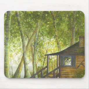 "Our Cabin" by Brigid O'Neill Hovey Mouse Pad